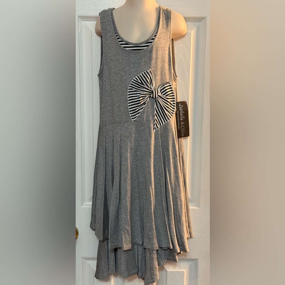 Isobella & Chloe Grey Dress Sz 10 NWT